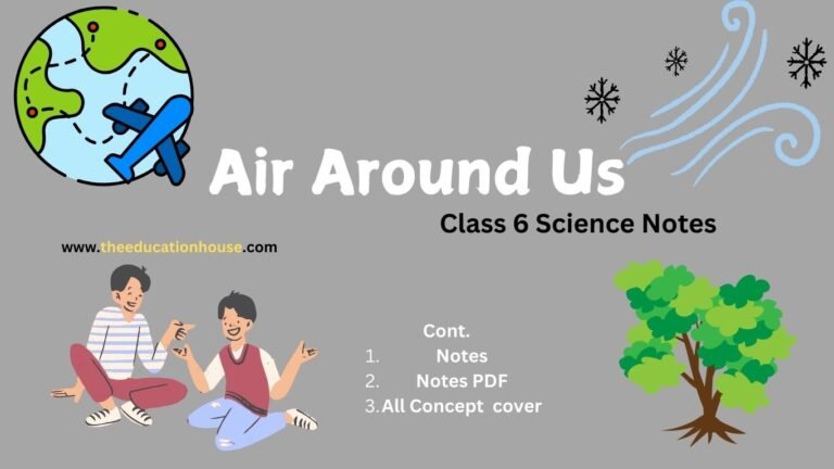 Air Around Us Class 6 Notes pdf