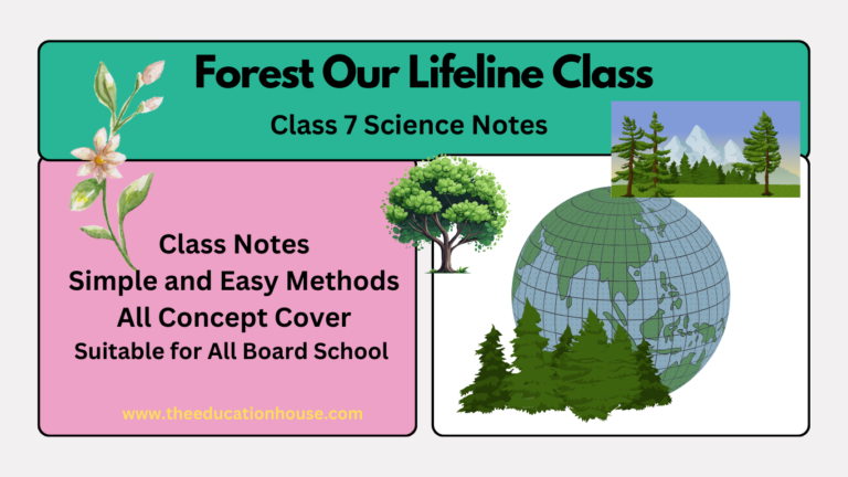 Forest Our Lifeline Class 7 Notes class 7 science notes forest our lifeline